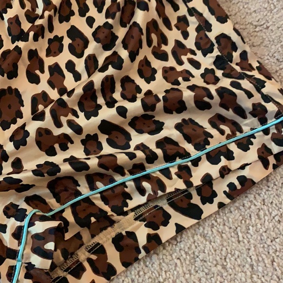 Cheetah Print with Aqua Trim Pajama Set - Picture 9 of 13